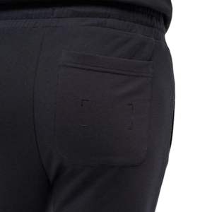 Pantalones de chándal cónicos de enfoque ajustados para hombre 80% Algodón negro elegante acanalado tobillo Joggers Casual cintura con cordón para gimnasio Streetwear - Product Image 6