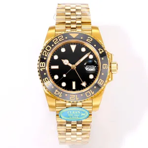 Jam tangan pria, jam tangan mewah 40mm untuk pria, gerakan 3285, GMT, 126710, jam tangan Bezel keramik