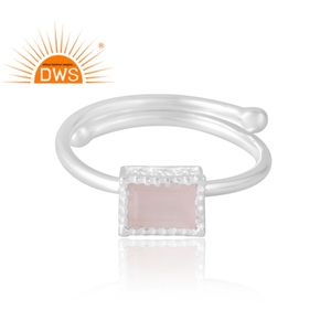 Best Selling 925 Sterling Silver Natural <b>Rose</b> <b>Quartz</b> Gemstone <b>Ring</b> Custom Jewelry For Women Gift For Her - Product Image 3