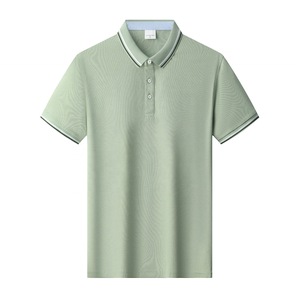 Camisa de Golf Personalizada para Hombre, de Alta Calidad, Informal de Negocios, Tejido Sólido, Transpirable, Opción de Talla Grande, Poliéster/Algodón - Product Image 5