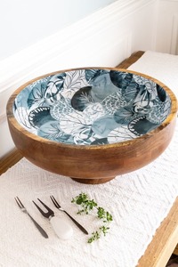 Cuenco de madera con pegatina refleja la artesanía de primera calidad, adecuado para utensilios de cocina refinados, vajilla formal y artículos para el hogar modernos - Product Image 6