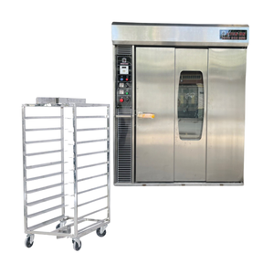 Easy to Operate Bakery Bread Oven 24 Trays Motor 1.5 Hp Warranty 1 Year Industry Bread <b>Rotary</b> Oven Kien an Vietnam Manufacturer - Product Image 1