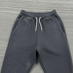 Custom Made High Quality Tracksuit <b>Sets</b> Acid Wash Thick Distressed Patch <b>Embroidery</b> Tracksuit Street Wear 2 Piece Tracksuit <b>Sets</b> - Product Image 4