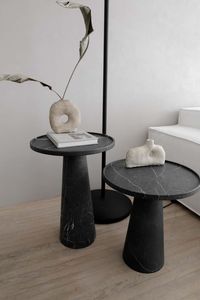 Suministros de fábrica, juego de mesa de centro, Base de Metal de lujo, losa de roca, sala de estar, Hotel, apartamento, muebles, mesa de té, mesa auxiliar - Product Image 4