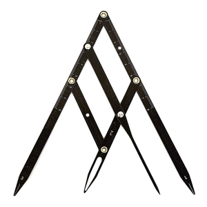 Regla de microblading para tatuajes con brazos flexibles, calibrador de proporción áurea para cejas, pinza de maquillaje permanente de acero, utilizable con plantillas. - Product Image 2