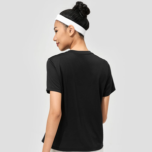 Camiseta OEM para correr cómoda para mujer con estampado de logotipo personalizado para el verano - Product Image 3