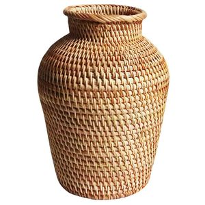 Vente en gros jardinière en rotin tissé à la main paniers pour pots de fleurs décoration de la maison paniers en osier pots pour plantes d'intérieur décoration de table - Product Image 2