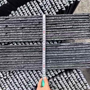 Thiết kế hiện đại tự nhiên chia mặt xếp chồng lên nhau đá Veneer Đen <span class=keywords><strong>Slate</strong></span> văn hóa tấm Tường cho nội thất-Ngoại Thất Ốp axit - Product Image 3