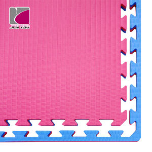 Tapis de gym en mousse EVA écologique inodore 1m X 1m Grande taille MMA Boxe Judo Entraînement Sol en puzzle 2cm d'épaisseur Durable - Product Image 3