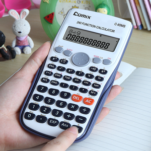 <span class=keywords><strong>Calculatrice</strong></span> scientifique Comix C-85MS, 12 chiffres, 240 fonctions, écran LCD 2 lignes, protection d'écran, fonctionne avec piles bouton - Product Image 4