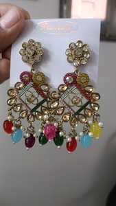 Compra elegantes pendientes indios para mujer, ideales para el uso diario, elegantes y de oficina, looks informales y geniales sin esfuerzo - Product Image 6