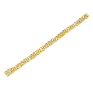 Pulsera Premium de Eslabones Cubanos Miami de 8mm con Incrustaciones de Moissanita VVS D en Plata de Ley 925, Joyería Hip Hop - Product Image 6