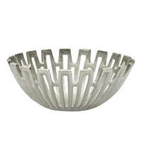 Bol à dattes moderne de luxe en métal blanc et noir, personnalisé et unique, certifié CE/EU, jetable, en stock, pour fêtes, décoration intérieure et usage hôtelier Kayna