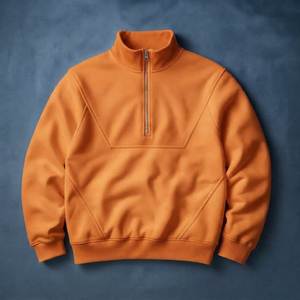 Custom Bulk Winter Wear <b>Men</b> Heavyweight Fleece Quarter Zip Sweatshirt Stand Collar <b>Pullover</b> <b>Jacket</b> Custom Logo Factory Supply - Product Image 6