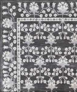 Tapis de style oriental traditionnel 100% laine personnalisable touffeté à la main en charbon de bois-taille de coureur disponible - Product Image 6