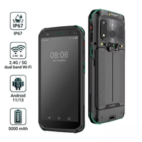 Terminal Portátil PDA Resistente con Android 13, Batería Intercambiable en Caliente, 3GB 32GB Octa-core, Escáner de Código QR y Código de Barras, IP67 con Base de Carga