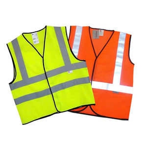 เสื้อกั๊กนิรภัยลายทางสะท้อนแสง, เสื้อกั๊กใส่ทำงาน Hi VIS สูงสามารถมองเห็นได้พร้อมกระเป๋า - Product Image 5