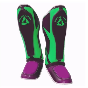Protège-tibias en cuir Stalwart Impex pour la boxe, protection de la voûte plantaire et de la cheville MMA, protection des pieds pour le kickboxing et le Muay Thai, soutien d'entraînement - Product Image 1