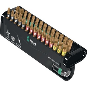 Wera 30-Piece <b>Bit</b> Assortment with Diamond 1 Check Including Slotted/PH/PZD/TX <b>Screwdrivers</b> - Product Image 1