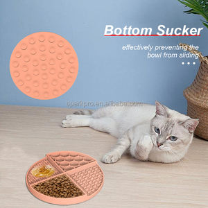 2024 yeni varış petek yuvarlak yavaş köpek yalama ped Mat silikon Pet yalamak Mat köpek kedi vantuz ile - Product Image 4