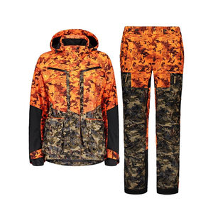 Combinaison de chasse pour homme en softshell imperméable et respirant, couleur orange, personnalisable OEM, hiver 2025 - Product Image 6