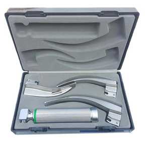Ensemble de laryngoscope à fibre optique professionnel Macintosh, ampoule LED et halogène, lames Mac et Miller incluses par Astrin Surgical - Product Image 4