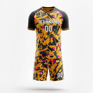 Conjunto de Uniforme de Fútbol Sublimado Personalizado, Transpirable, de Secado Rápido, Jersey sin Mangas, Pantalones Cortos y Calcetines a Juego, Hecho con Materiales Reciclados - Product Image 1