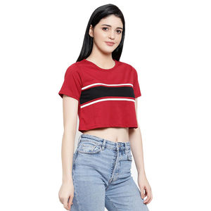 Camisetas Cortas Personalizadas con Logotipo para Mujer, 100% Algodón, Corte Ajustado, Cuello Redondo, Tela de Lona Ligera, Mangas Cortas, Secado Rápido, Transpirable - Product Image 5