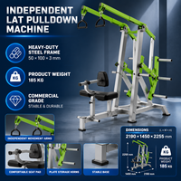 Machine de tirage vertical double indépendante BN, appareil d'entraînement pour les pectoraux et les rhomboïdes, équipement de renforcement du dos pour studio de physiothérapie et salle de sport professionnelle