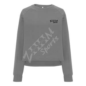 Sudaderas básicas holgadas con cuello redondo para mujer, Jersey corto de manga larga, camisetas con logotipo estampado, Tops de moda informales sólidos para otoño - Product Image 3