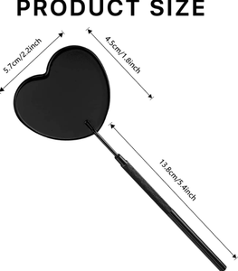 กระจกแต่งหน้าสเตนเลสรูปหัวใจใช้ซ้ำได้สำหรับการต่อขนตาอุปกรณ์เสริมสำหรับการต่อขนตา - Product Image 5