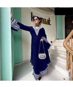 ชุดสูทคาร์เมซปลอมสำหรับผู้หญิงชุดประจำชาติอินเดียพร้อมโซ่ทำงานซาลวาร์ - Product Image 1