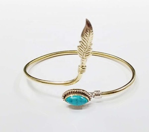 Hot Sale Latest Fashionable Brass <b>Cuff</b> Bangles with Stone Beads for Anniversary Available at Bulk Price GC-BL-353 - Product Image 1
