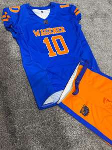 Uniformes de football américain imprimés par sublimation personnalisée de haute qualité ensembles de maillots respirants pour hommes jeunes vêtements de football américain - Product Image 3