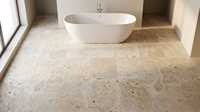 Carrelage de sol en marbre travertin 3 cm 16x24 à bord arrondi, design minimaliste durable, panneau de pierre pour terrasse extérieure, bordure de piscine et allée