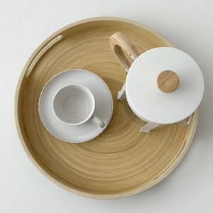 Plateau alimentaire polyvalent en bambou filé artisanal naturel en fibre de bobine plateau de fruits secs et de noix de la meilleure qualité - Product Image 4