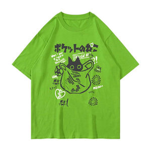 เสื้อยืดผู้ชายผ้าฝ้าย 100% 300 แกรม คอกลม ทรงโอเวอร์ไซส์ ไหล่ตก เสื้อยืดเนื้อหนา สไตล์สตรีทแวร์ สกรีนลาย - Product Image 3