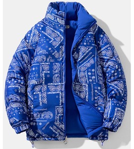 Veste réversible Vêtements d'extérieur recto verso élégants pour hommes Puffer Bandana Imprimé sublimation Plus Size Bubble Coat vestes tendance - Product Image 6