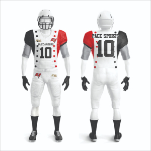 ชุดยูนิฟอร์มอเมริกันฟุตบอลสั่งทำขายส่ง พร้อมชื่อทีมและหมายเลข ไซส์พลัส ยืดได้ มีหลายสีและหลายขนาด - Product Image 3