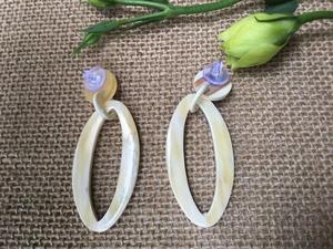 Pendientes de Cuerno Tribales Modernos Hechos a Mano, Ecológicos, Ligeros, Joyería de Moda, Artesanía Natural Premium para Uso Diario y Bodas - Product Image 1