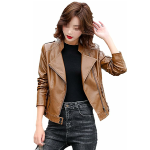 Vestes en cuir respirantes à bas prix pour dames nouveauté vestes en cuir personnalisées en vrac quantité - Product Image 1