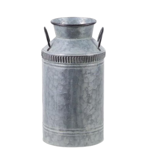 Lata de leche galvanizada minimalista superventas Milkman's Travel-friendly Rustic Dairy con asas - Product Image 4