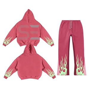 OEM Customizable Men's Heavyweight Two-Piece Winter Tracksuit <b>Flare</b> Sweatpants Streetwear Hoodie with Shirt Jogger Set - Product Image 4