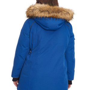 Veste parka longue à capuche pour femmes pour temps froid et chaleur hivernale, nylon imperméable avec toucher doux - Product Image 4