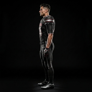 Maillot de football américain noir personnalisé, pantalon rembourré, uniforme d'équipe, numéro 44, vêtements de sport de performance, fabricant OEM ODM en gros - Product Image 3