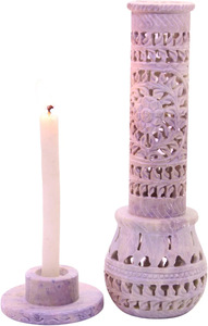 Porta Incienso de Piedra Natural, el Regalo para el Hogar Más Hermoso, Torre Decorativa Tallada a Mano - Product Image 2