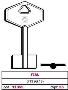 กุญแจสำหรับปั๊ม 5it3 (g.Vas 0) อิตาลี - Product Image 1