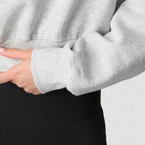 Sweat à capuche femme gris chiné imprimé le plus récent Anti-rides respirant Gym Training & Activewear Pull à capuche pour femme - Product Image 6