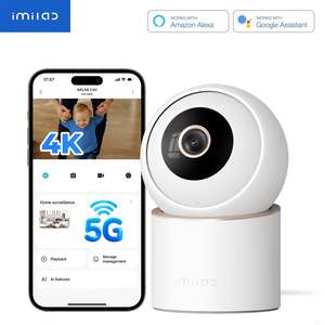 กล้องวงจรปิดภายในอาคาร IMILAB C40 4K 8MP HDR, 360 องศา ° กล้อง PTZ, 2.4/5Ghz WiFi 6, ติดตามมนุษย์และสัตว์เลี้ยง, ภาพสีในเวลากลางคืน, เสียงสองทาง - Product Image 1