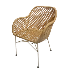 Metal çerçeveli Modern Rattan sandalye: herhangi bir alan için şık ve dayanıklı mobilya